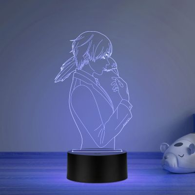 3D illusion Girl Anime Chrollo Lucifer Led Night Lamp 16 Color Changing Light with Remote Control Gift For Girl Birthday
